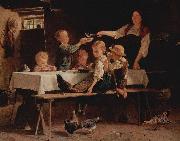 Benjamin Vautier Kinder beim Mittagessen oil painting reproduction
